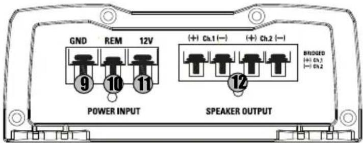 MTX Audio TX2450 - Einstellungen, Strom und Laufsprecheranschlüsse : - 2