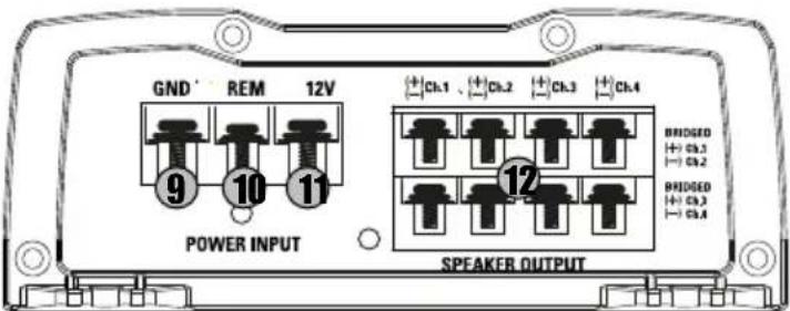 MTX Audio TX2450 - - Terminali Connessioni e Regolazioni - 4