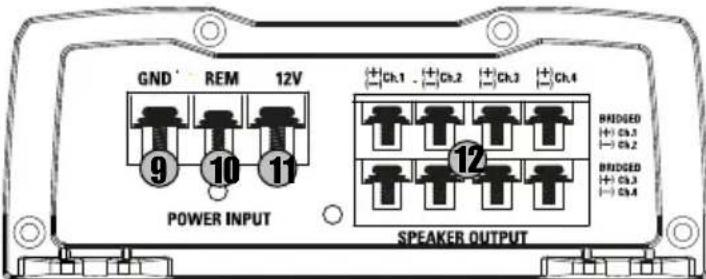 MTX Audio TX2450 - - Setari, Alimentare si conexiuni Difuzoare - 4