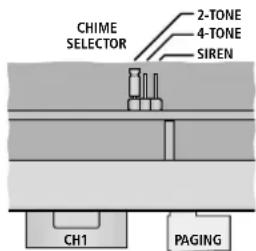 Monacor PA40120 - Selecting the sound of the chime - 1