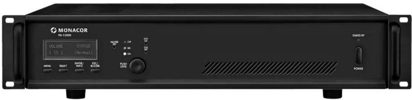 Monacor PA1250D - PA Digital Power Amplifier - 1
