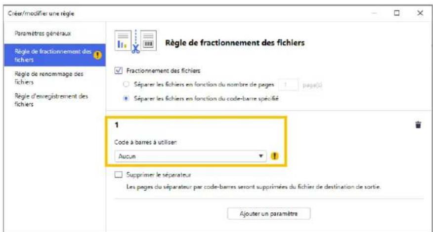 BROTHER ADS4900W - Configurer les paramètres de fractionnement des fichiers - 5