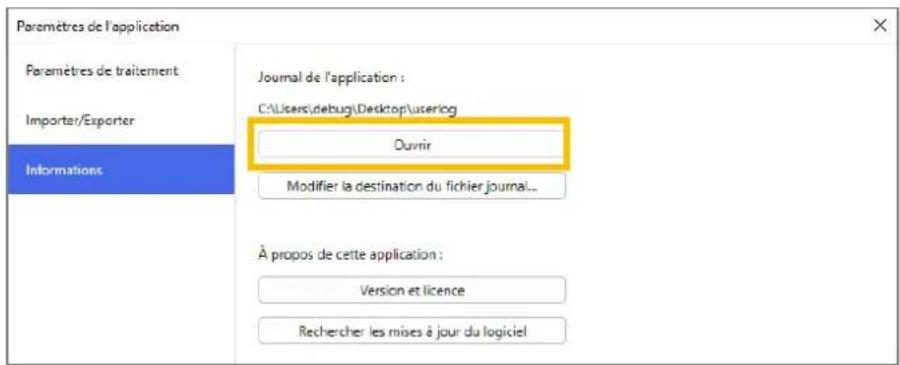 BROTHER ADS4900W - Ouvrir le dossier du journal de l'application - 2