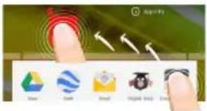 Screenshot of a mobile app interface with five icons labeled 'Smart', 'Cash', 'Email', 'Tiger Shop', and 'Enerflex' on a green screen.
