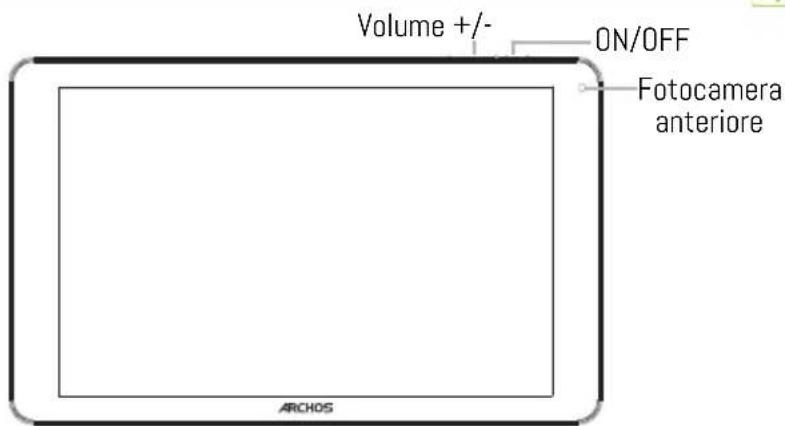Volume +/- ON/OFF Fotocamera anteriore ARCHOS