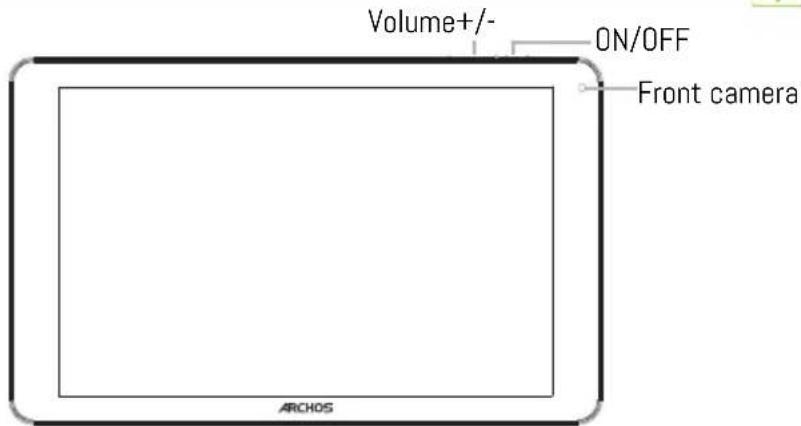Volume+/- ON/OFF Front camera ARCHOS