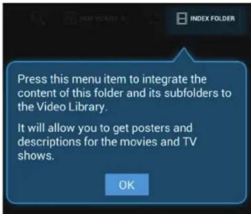 ARCHOS TV connect - Indexar pastas - 1