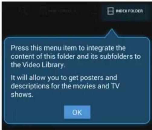 ARCHOS TV connect - Indexing folders - 1