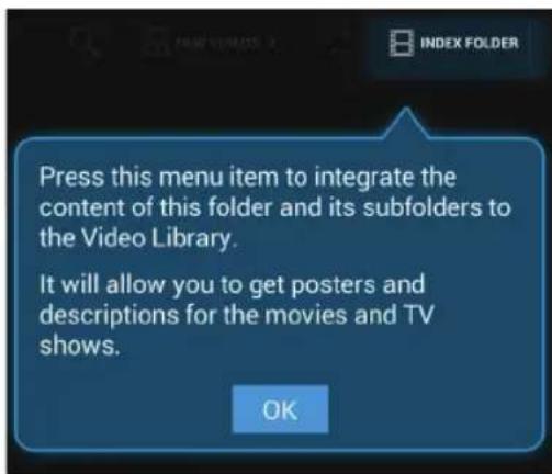 ARCHOS TV connect - Mappen indexeren - 1