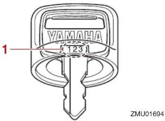 YAMAHA F60F (2022) - Numéro de clé - 2