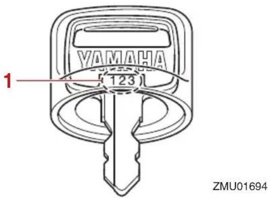 YAMAHA F25G (2022) - Numéro de clé - 2