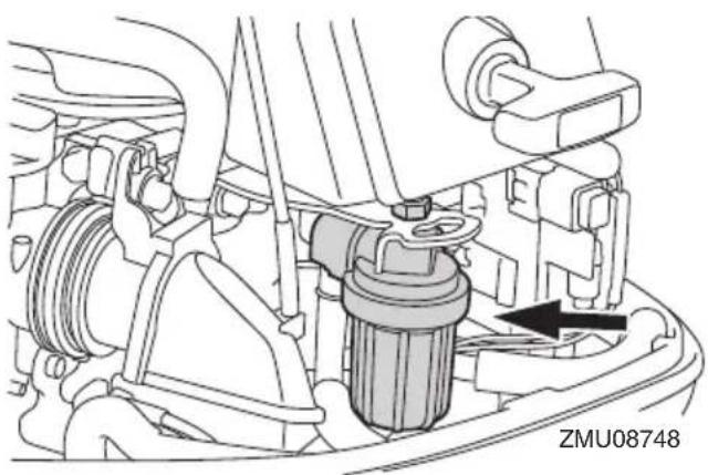 YAMAHA F25G (2022) - Contrôle du filtre à carburant - 1