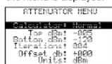 Monacor RFEXPLORER6 - Attenuator menu - 1