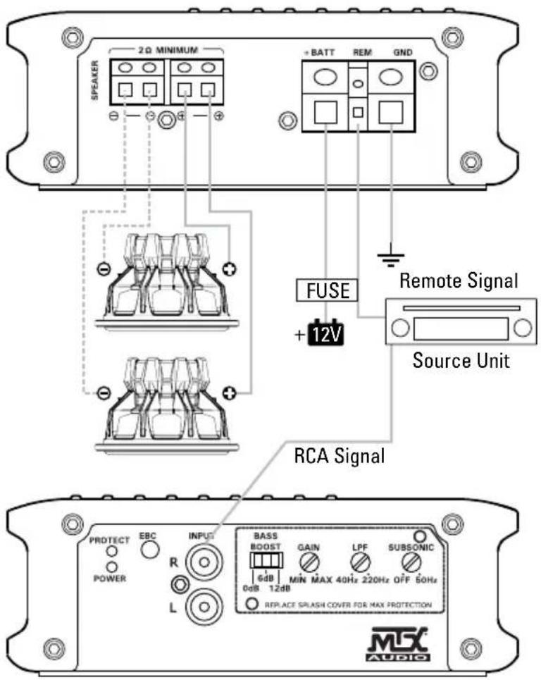 MTX Audio WET75.4 - WIRING DIAGRAM - 1