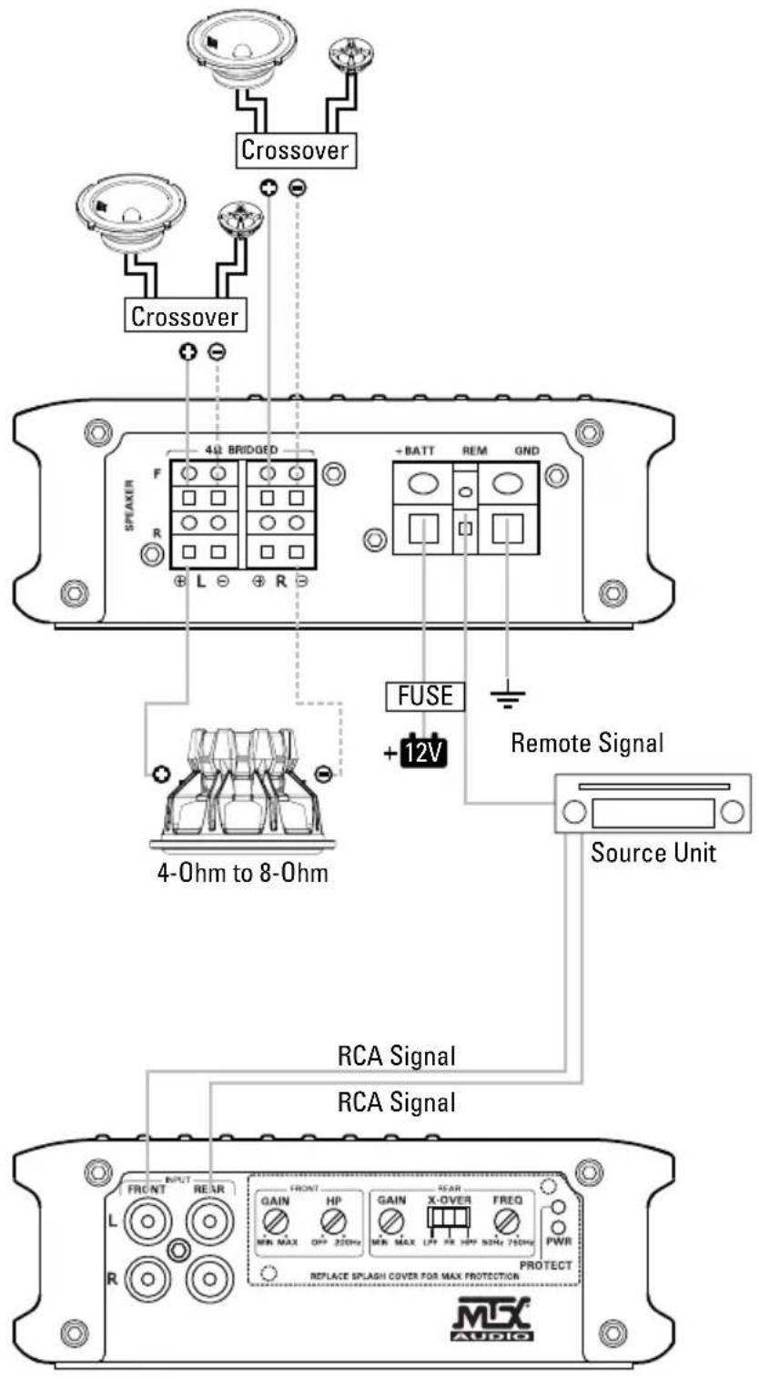 MTX Audio WET75.4 - WIRING DIAGRAM - 1