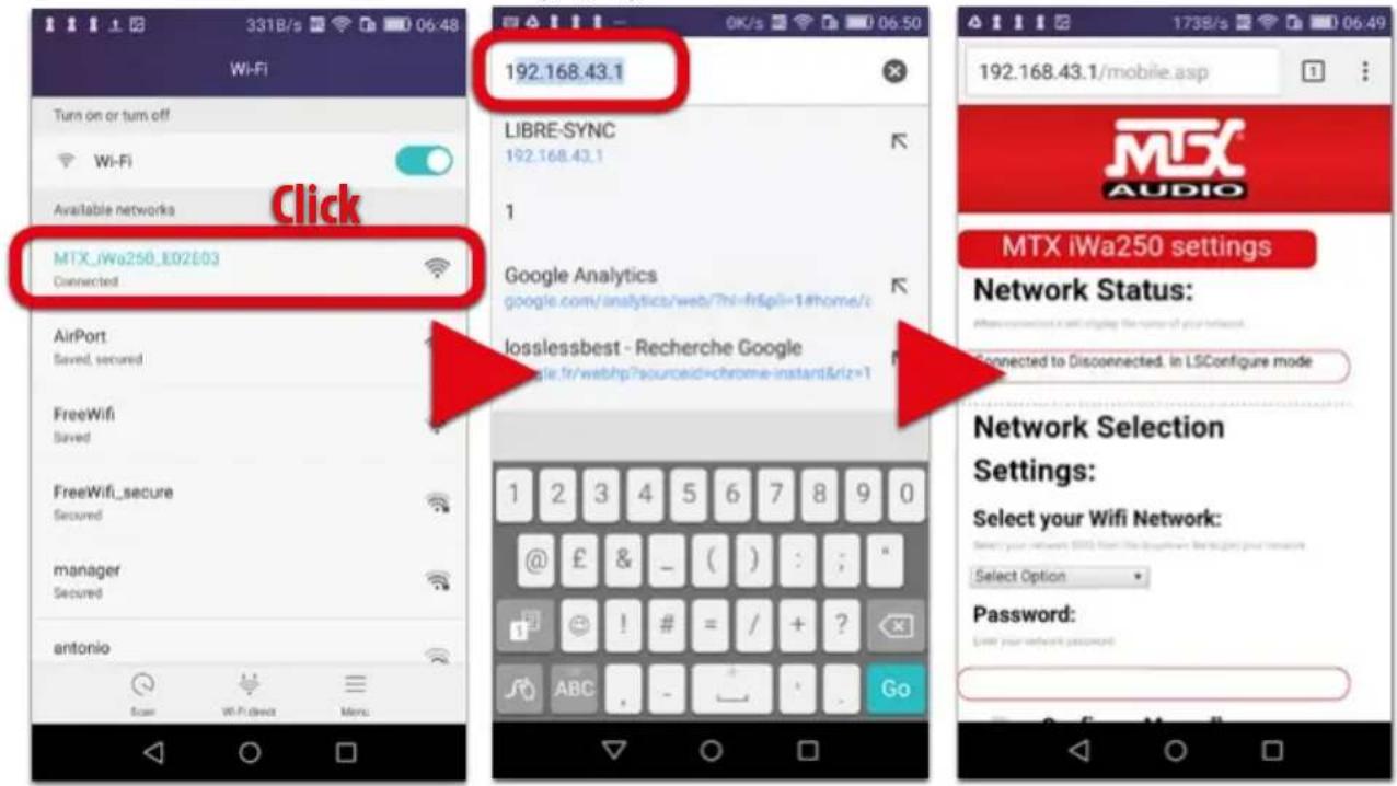 MTX Audio iWa250 - How to connect the iWa250 to your Wi-fi network (Android® Windows®) - 1