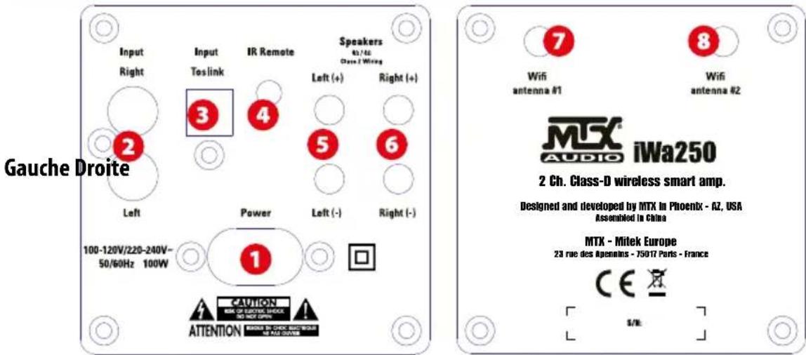 MTX Audio iWa250 - Connexions - 1