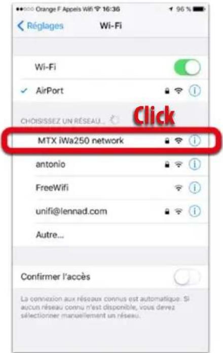 MTX Audio iWa250 - Mode "Wi-fi direct" : l'iWa250 crée son propre réseau Wi-fi - 1