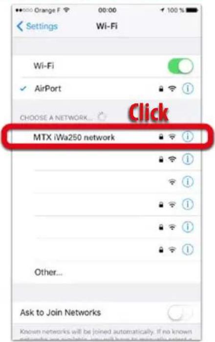 MTX Audio iWa250 - "Wi-fi Direct" mode : the iWa250 can create its own Wi-fi network - 1