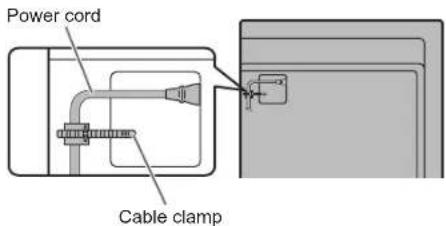 Power cord Cable clamp