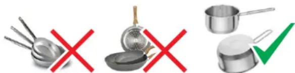 FALMEC Modula M2 - Kitchenware have different types of bottoms. - 1
