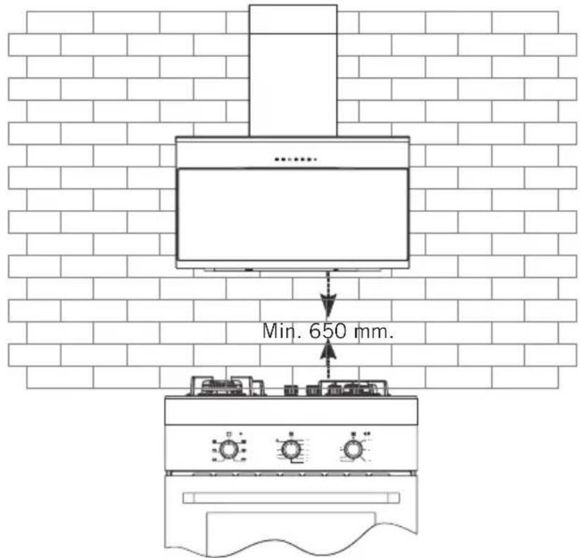 Orima ORC60BG - Location Of The Chimney Hood - 1
