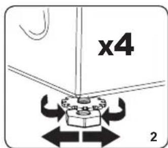 Orima ORM128ADW - Regulación de las patas/los soportes regulables - 2