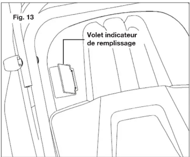 Sun Joe 24VX217LMCT - Indicateur de niveau de remplissage du sac à herbe - 1
