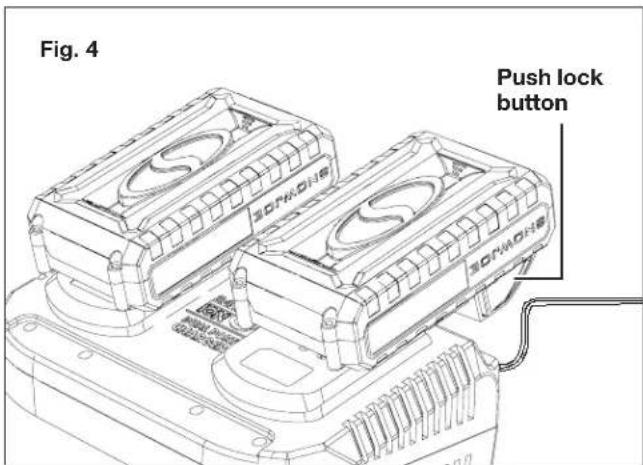 Sun Joe 24VX217LMCT - Charging the Batteries - 4