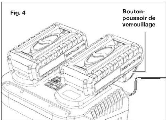 Sun Joe 24VX217LMCT - Comment charger les batteries - 4