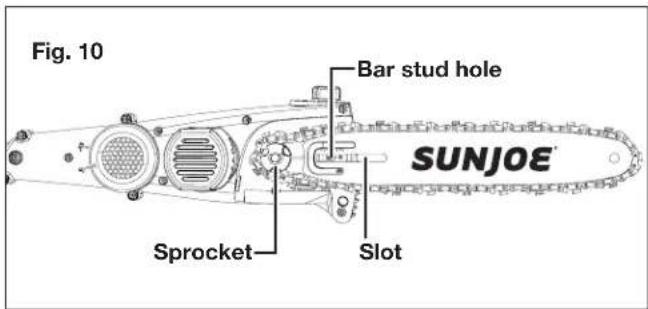 Sun Joe 24VPS10CT - Installing/Replacing Guide Bar + Cutting Chain - 7