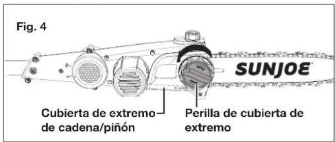 Sun Joe 24VPS10CT - Instalación y reemplazo de la barra-guía y cadena - 1