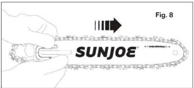 Sun Joe 24VPS10CT - Pose et remplacement du guide-chaîne et de la chaîne de sciage - 5