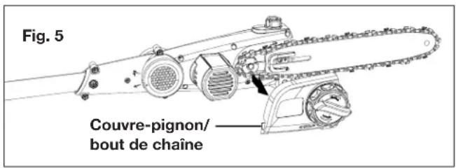 Sun Joe 24VPS10CT - Pose et remplacement du guide-chaîne et de la chaîne de sciage - 2
