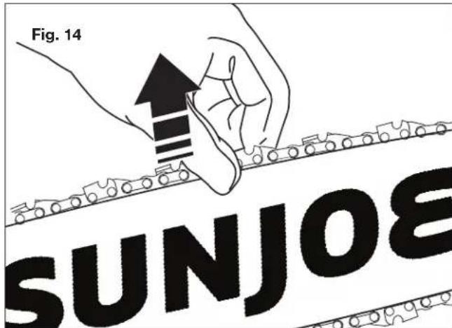 Sun Joe 24VPS10CT - Réglage de la tension de chaîne - 2