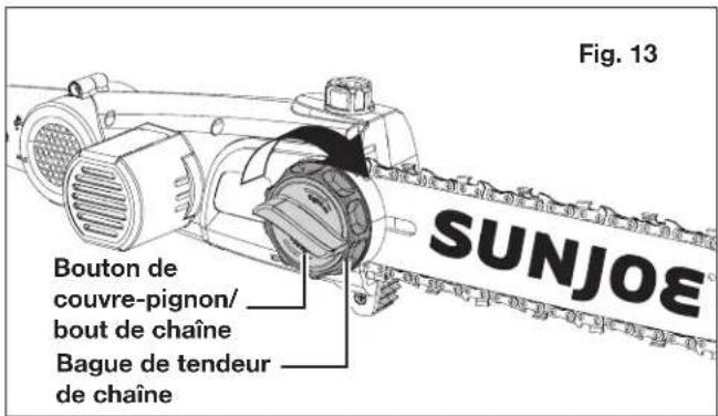 Sun Joe 24VPS10CT - Réglage de la tension de chaîne - 1