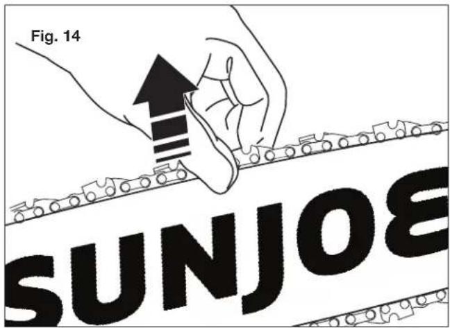 Sun Joe 24VPS10CT - Ajuste de tensión de cadena - 2