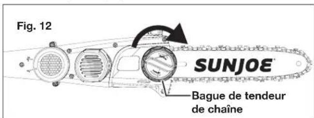 Sun Joe 24VPS10CT - Pose et remplacement du guide-chaîne et de la chaîne de sciage - 9