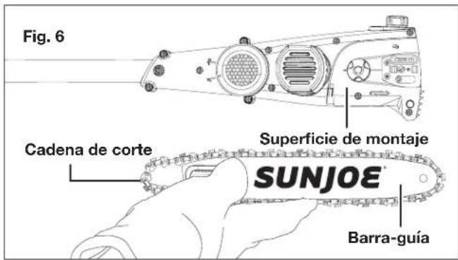 Sun Joe 24VPS10CT - Instalación y reemplazo de la barra-guía y cadena - 3
