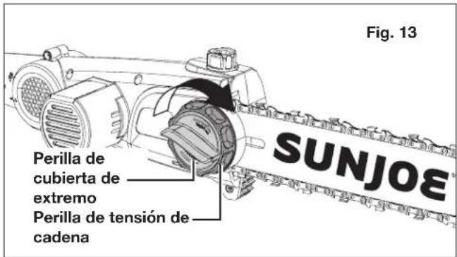 Sun Joe 24VPS10CT - Ajuste de tensión de cadena - 1