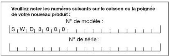 Sun Joe SWD8000 - Numéros de modèle et de série - 1