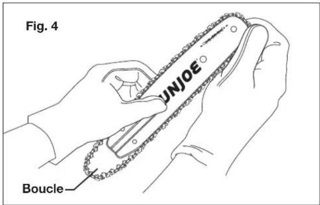 Sun Joe SWJ800E - Pose et remplacement du guide-chaîne et de la chaîne - 4