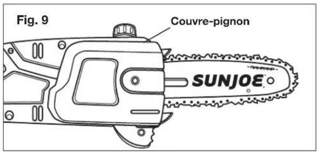 Sun Joe SWJ800E - Pose et remplacement du guide-chaîne et de la chaîne - 9