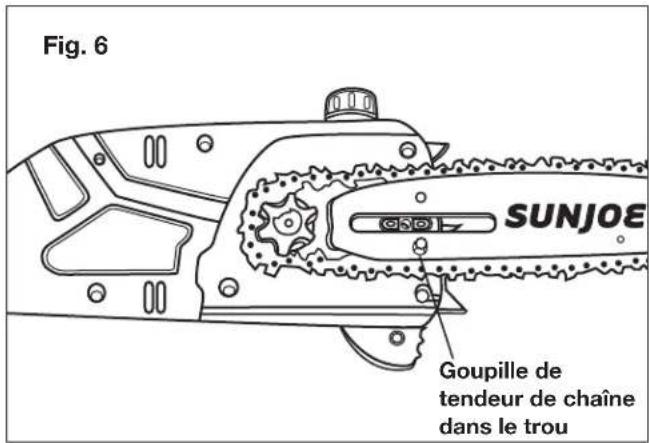 Sun Joe SWJ800E - Pose et remplacement du guide-chaîne et de la chaîne - 6