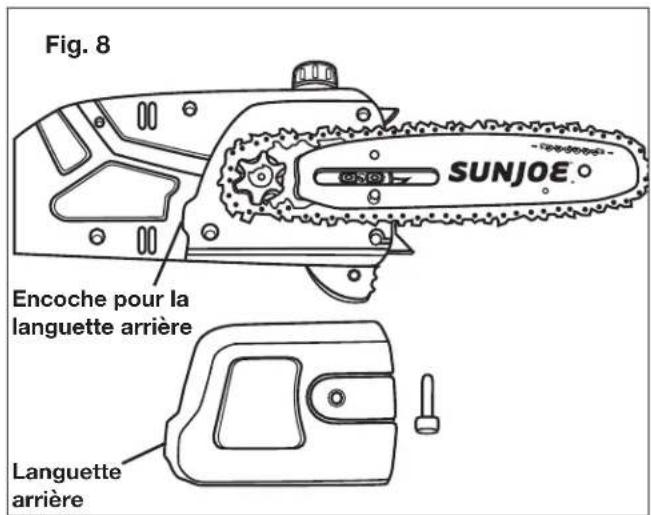 Sun Joe SWJ800E - Pose et remplacement du guide-chaîne et de la chaîne - 8