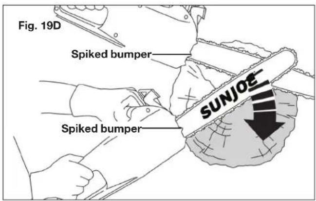 Sun Joe SWJ700E - - Bucking a log - 4