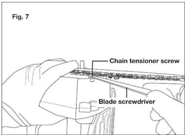 Sun Joe SWJ700E - Installing the Guide Bar and Chain - 7