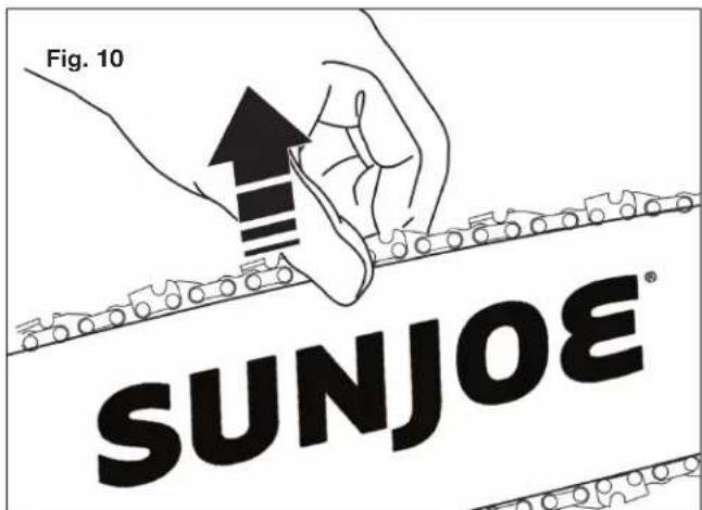 Sun Joe SWJ700E - MISE EN GARDE! La chaine continues de tournier plusieurs secondes après avoir arrêté l'outil. - 2