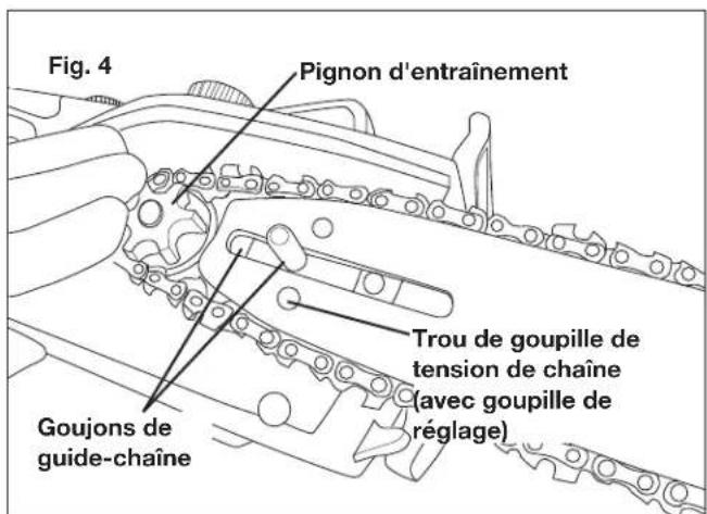 Sun Joe SWJ700E - Pose du guide-chaine et de la chaine - 4
