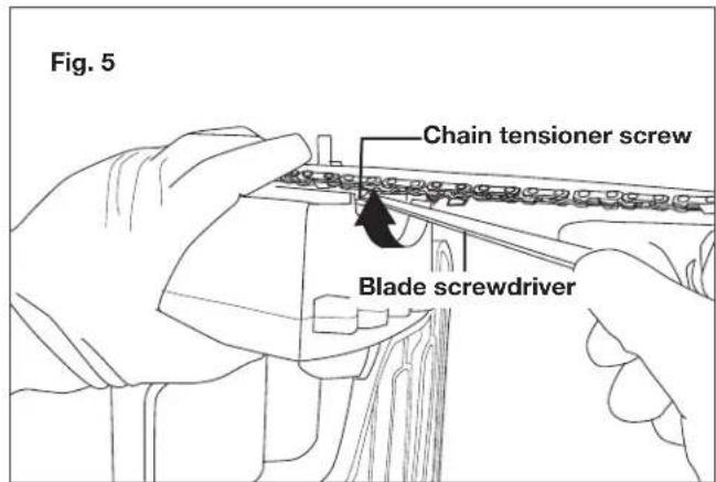 Sun Joe SWJ700E - Installing the Guide Bar and Chain - 5
